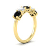 Load image into Gallery viewer, 2.50-carat-five-stone-diamond-and-black-diamond-wedding-ring-in-yellow-gold-FDENS141ROBGBLACKANGLE3-2.50CT-NL-YG