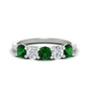 Load image into Gallery viewer, 2.50-carat-five-stone-diamond-and-emerald-wedding-ring-in-white-gold-FDENS141ROBGEMGRANGLE3-2.50CT-NL-WG