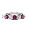 Load image into Gallery viewer, 2.50-carat-five-stone-diamond-and-pink-sapphire-wedding-ring-in-white-gold-FDENS141ROBGSADRPIANGLE3-2.50CT-NL-WG
