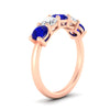Load image into Gallery viewer, 2.50-carat-five-stone-diamond-and-sapphire-wedding-ring-in-rose-gold-FDENS141ROBGSABLANGLE3-2.50CT-NL-RG