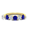 Load image into Gallery viewer, 2.50-carat-five-stone-diamond-and-sapphire-wedding-ring-in-yellow-gold-FDENS141ROBGSABLANGLE3-2.50CT-NL-YG