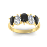 Load image into Gallery viewer, 2.50-carat-five-stone-pear-wedding-black-diamond-band-in-yellow-gold-fdwb8008peblackangle5-2.50ct-nl-yg.jpg