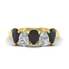 Load image into Gallery viewer, 2.50-carat-five-stone-pear-wedding-black-diamond-band-in-yellow-gold-fdwb8008peblacksleep-2.50ct-nl-yg.jpg
