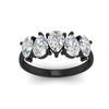 Load image into Gallery viewer, 2.50-carat-five-stone-pear-wedding-diamond-band-in-black-gold-fdwb8008peangle5-2.50ct-nl-bg