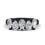 Load image into Gallery viewer, 2.50 Carat Five Stone Pear Diamond Anniversary Ring