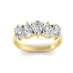 Load image into Gallery viewer, 2.50-carat-five-stone-pear-wedding-diamond-band-in-yellow-gold-fdwb8008peangle5-2.50ct-nl-yg.jpg