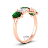 Load image into Gallery viewer, 2.50-carat-five-stone-pear-wedding-emerald-band-in-rose-gold-fdwb8008pegemgrangle2-2.50ct-nl-rg-hw.jpg