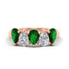 Load image into Gallery viewer, 2.50-carat-five-stone-pear-wedding-emerald-band-in-rose-gold-fdwb8008pegemgrsleep-2.50ct-nl-rg.jpg