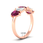 Load image into Gallery viewer, 2.50-carat-five-stone-pear-wedding-pink-sapphire-band-in-rose-gold-fdwb8008pegsadrpiangle2-2.50ct-nl-rg-hw.jpg