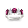 Load image into Gallery viewer, 2.50-carat-five-stone-pear-wedding-pink-sapphire-band-in-white-gold-fdwb8008pegsadrpiangle5-2.50ct-nl-wg.jpg