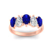 Load image into Gallery viewer, 2.50-carat-five-stone-pear-wedding-sapphire-band-in-rose-gold-fdwb8008pegsablangle5-2.50ct-nl-rg.jpg