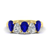 Load image into Gallery viewer, 2.50-carat-five-stone-pear-wedding-sapphire-band-in-yellow-gold-fdwb8008pegsablsleep-2.50ct-nl-yg.jpg