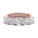 Load image into Gallery viewer, 2.50-carat-five-stone-wedding-band-cushion-cut-in-rose-gold-FD8008CUB-2.5CT-NL-RG.jpg
