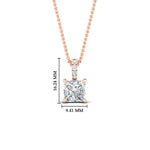 Load image into Gallery viewer, 2.50-carat-pave-bail-pendant-princess-cut-diamond-in-rose-gold-fdpd11636prangle1-7.50mm-nl-rg-hw.jpg?v=1769773610