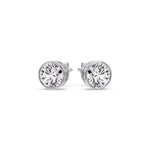 Load image into Gallery viewer, Round Cut Stud Bezel Set Earring