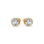 Load image into Gallery viewer, 2.50-carat-round-cut-stud-bezel-set-earring-in-yellow-gold-FDEAR10516RO-2.50-CT-NL-YG.jpg?v=1768907354