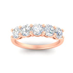 Load image into Gallery viewer, 2.50-carat-round-diamond-5-stone-wedding-band-in-rose-gold-FDENS141ROBANGLE5-2.50CT-NL-RG