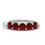 Load image into Gallery viewer, 2.50-carat-round-ruby-5-stone-wedding-band-in-white-gold-FDENS141ROBGRUDR-2.50CT-NL-WG-HW