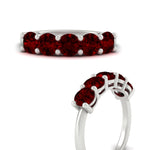 Load image into Gallery viewer, 2.50-carat-round-ruby-5-stone-wedding-band-in-white-gold-FDENS141ROBGRUDRANGLE3-2.50CT-NL-WG