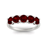 Load image into Gallery viewer, 2.50-carat-round-ruby-5-stone-wedding-band-in-white-gold-FDENS141ROBGRUDRANGLE5-2.50CT-NL-WG
