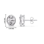 Load image into Gallery viewer, Bezel Stud Earring Oval Diamond