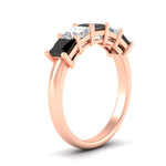 Load image into Gallery viewer, 2.50-ct-princess-black-diamond-five-stone-wedding-ring-in-rose-gold-fdwb8008prblackangle2-2.50ct-nl-rg.jpg