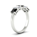 Load image into Gallery viewer, 2.50-ct-princess-black-diamond-five-stone-wedding-ring-in-white-gold-fdwb8008prblackangle2-2.50ct-nl-wg.jpg