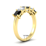 Load image into Gallery viewer, 2.50-ct-princess-black-diamond-five-stone-wedding-ring-in-yellow-gold-fdwb8008prblackangle2-2.50ct-nl-yg-hw.jpg