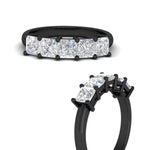 Load image into Gallery viewer, 2.50-ct-princess-diamond-five-stone-wedding-ring-in-black-gold-fdwb8008prangle3-2.50ct-nl-bg.jpg