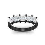 Load image into Gallery viewer, 2.50-ct-princess-diamond-five-stone-wedding-ring-in-black-gold-fdwb8008prangle5-2.50ct-nl-bg.jpg