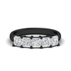 Load image into Gallery viewer, 2.50-ct-princess-diamond-five-stone-wedding-ring-in-black-gold-fdwb8008prsleep-2.50ct-nl-bg.jpg