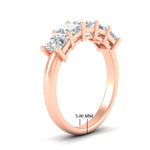 Load image into Gallery viewer, 2.50-ct-princess-diamond-five-stone-wedding-ring-in-rose-gold-fdwb8008prangle2-2.50ct-nl-rg-hw.jpg