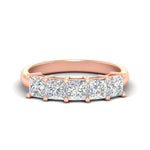 Load image into Gallery viewer, 2.50-ct-princess-diamond-five-stone-wedding-ring-in-rose-gold-fdwb8008prsleep-2.50ct-nl-rg.jpg