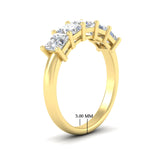 Load image into Gallery viewer, 2.50-ct-princess-diamond-five-stone-wedding-ring-in-yellow-gold-fdwb8008prangle2-2.50ct-nl-yg-hw.jpg