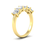 Load image into Gallery viewer, 2.50-ct-princess-diamond-five-stone-wedding-ring-in-yellow-gold-fdwb8008prangle2-2.50ct-nl-yg.jpg