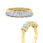 Load image into Gallery viewer, 2.50-ct-princess-diamond-five-stone-wedding-ring-in-yellow-gold-fdwb8008prangle3-2.50ct-nl-yg.jpg