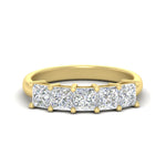 Load image into Gallery viewer, 2.50-ct-princess-diamond-five-stone-wedding-ring-in-yellow-gold-fdwb8008prsleep-2.50ct-nl-yg.jpg
