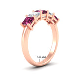 Load image into Gallery viewer, 2.50-ct-princess-pink-sapphire-five-stone-wedding-ring-in-rose-gold-fdwb8008prgsadrpiangle2-2.50ct-nl-rg-hw.jpg