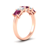 Load image into Gallery viewer, 2.50-ct-princess-pink-sapphire-five-stone-wedding-ring-in-rose-gold-fdwb8008prgsadrpiangle2-2.50ct-nl-rg.jpg