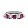 Load image into Gallery viewer, 2.50-ct-princess-pink-sapphire-five-stone-wedding-ring-in-white-gold-fdwb8008prgsadrpisleep-2.50ct-nl-wg.jpg