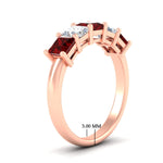 Load image into Gallery viewer, 2.50-ct-princess-ruby-five-stone-wedding-ring-in-rose-gold-fdwb8008prgrudrangle2-2.50ct-nl-rg-hw.jpg