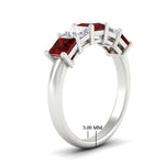 Load image into Gallery viewer, 2.50-ct-princess-ruby-five-stone-wedding-ring-in-white-gold-fdwb8008prgrudrangle2-2.50ct-nl-wg-hw.jpg