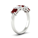 Load image into Gallery viewer, 2.50-ct-princess-ruby-five-stone-wedding-ring-in-white-gold-fdwb8008prgrudrangle2-2.50ct-nl-wg.jpg
