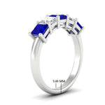 Load image into Gallery viewer, 2.50-ct-princess-sapphire-five-stone-wedding-ring-in-white-gold-fdwb8008prgsablangle2-2.50ct-nl-wg-hw.jpg