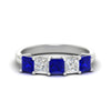Load image into Gallery viewer, 2.50-ct-princess-sapphire-five-stone-wedding-ring-in-white-gold-fdwb8008prgsablsleep-2.50ct-nl-wg.jpg
