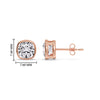 Load image into Gallery viewer, Bezel Set Cushion Diamond Stud Earrings