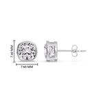 Load image into Gallery viewer, Bezel Set Cushion Diamond Stud Earrings