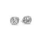 Load image into Gallery viewer, Bezel Set Cushion Diamond Stud Earrings