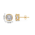 Load image into Gallery viewer, Bezel Set Cushion Diamond Stud Earrings