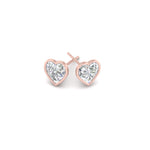 Load image into Gallery viewer, Heart Shape Bezel Stud Earring